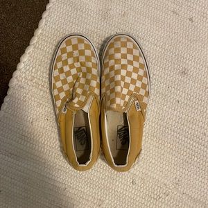 Yellow slip on vans